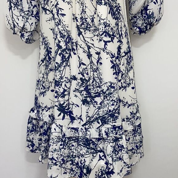 Parker Dress"WHITE THICKET" Dress Tunic Top Cold Shoulder Loose Fitting… - Picture 4 of 9